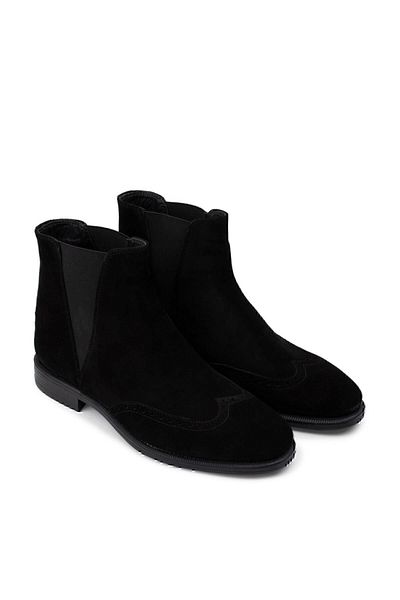 Deery Genuine Suede Black Chelsea Men's Boots