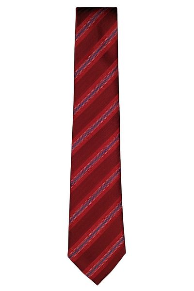 1001 Kravat Red Striped Stylish Tie