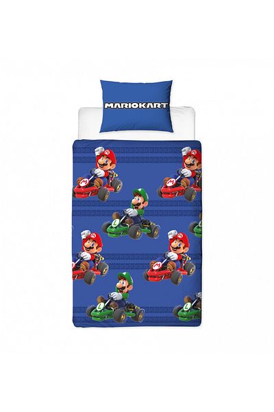 Disney 2-piece bedding set, Duvet cover, 140x200 cm, pillowcase, 60x70 cm, Multicolor, Super Mario