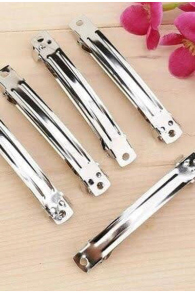 İnDerin Μεταλλική αυτόματη πόρπη - Άδεια πόρπη - Υλικό πόρπης ανοξείδωτο - Ανθεκτικό - Επινικελωμένο 8cm (10 τεμάχια)