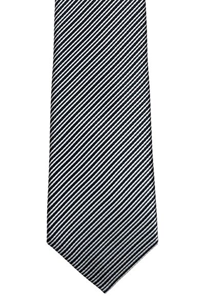 1001 Kravat 7 cm Wide Black and White Pinstripe Slim Tie