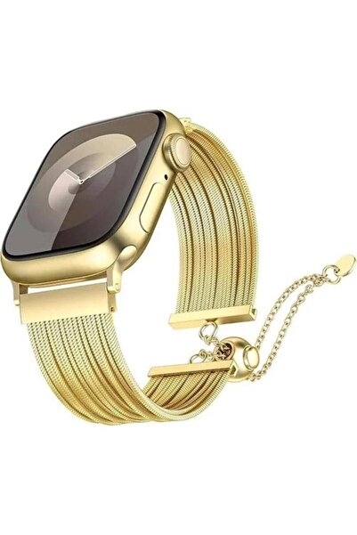 Alstrap Apple Watch 4 5 6 7 8 9 10 Se Ultra Uyumlu 44-45-46-49mm Zincir Bilez...