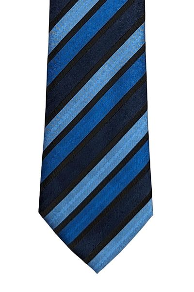 1001 Kravat Blue Thick Striped Tie