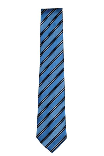 1001 Kravat Blue Double Striped Classic Tie