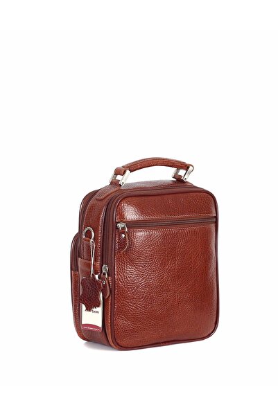 Aka Deri Tan Leather Hand and Shoulder Bag - 306 63