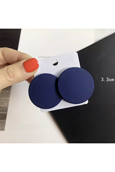 SIC MODA Sic Moda Navy Blue Round Earrings 4387J