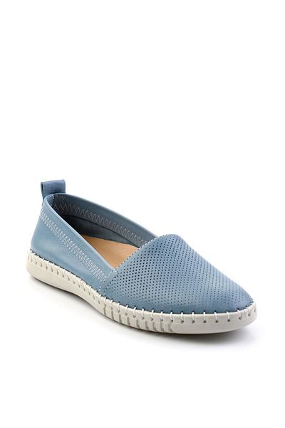 Bambi Denim Blue Leather Women's Casual Shoes K 01028031603
