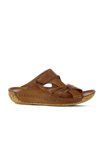 İNZE AYAKKABI Genuine Leather Slippers Model Name: Serra