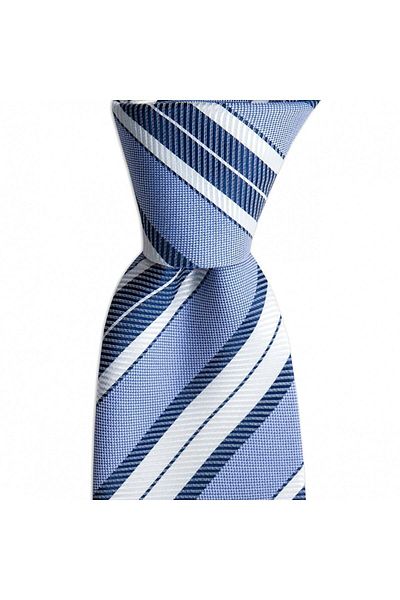 1001 Kravat Light Blue Striped 8 cm Wide Tie