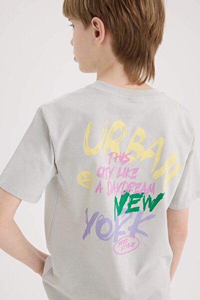 DeFacto Светло сива мъжка тениска E0104A8/GR470