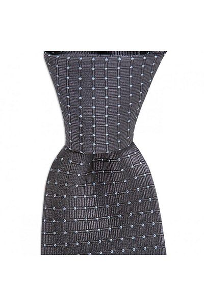 1001 Kravat Light Gray Patterned 7.5 cm Wide Tie