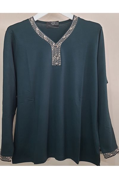 N.Y.YILDIZ Star Super New Latest Luxury Season Model Large Medium Size Mother Single Jersey Flexible 1St Class Combed Bluz