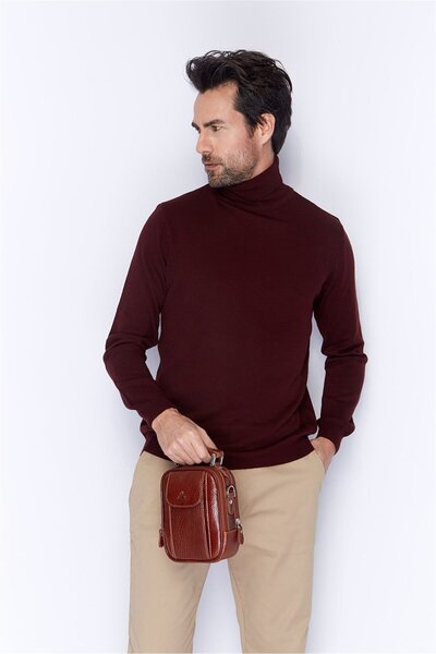 Aka Deri Shiny Tan - Leather Portfolio Bag 342