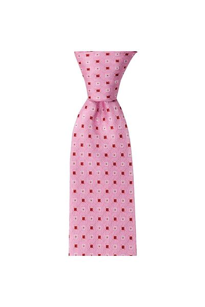 1001 Kravat Pink Patterned 8 cm Wide Tie