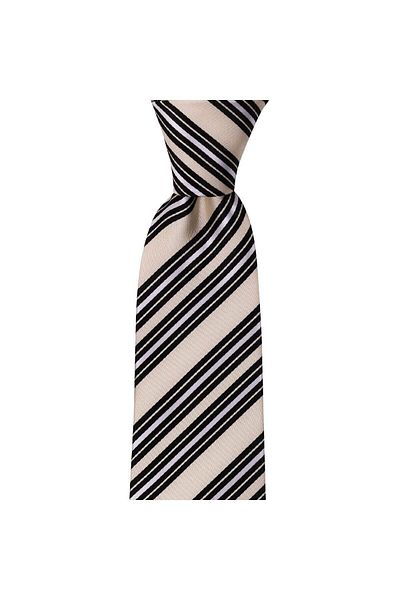 1001 Kravat Yellow Striped 8 cm Wide Tie with Handkerchief