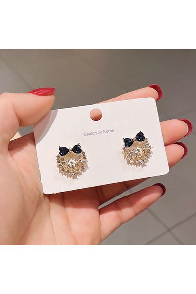 SIC MODA SIC MODA 5133B Earrings with Blue Bow