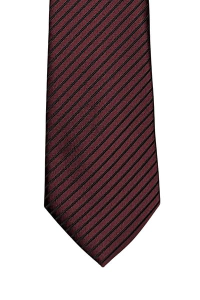 1001 Kravat Burgundy Black Striped Tie