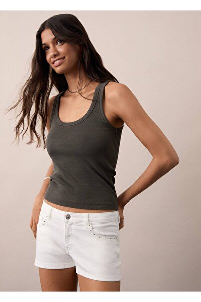 Mango Teen Pantaloni scurți cu talie joasă