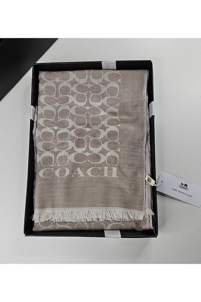 Webinay Home C Pattern Cotton Silk Wool Shawl 4 Seasons Double-Sided