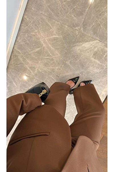 FMN Moda Women Oversize Blazer Jacket Palazzo Pants Pinterest Equivalent Fitted One Button Trend Stylish Suit