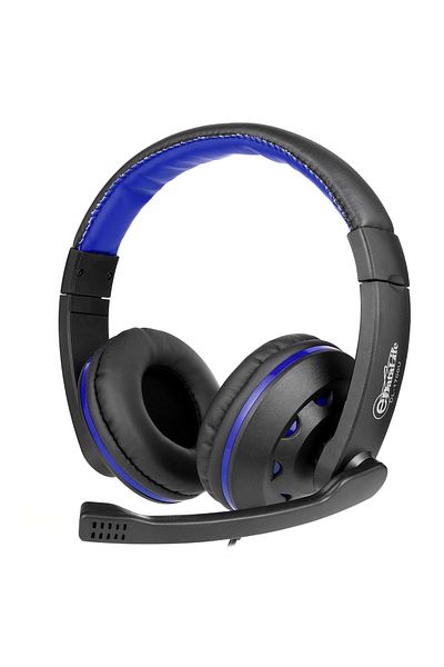 Datazone DL-1700C Gaming Headset, blue color, wired, over-ear design, clear sound, noise isolation,