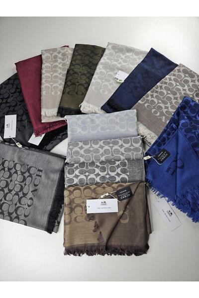 Webinay Home C Desen Pamuklu İpek Yün Şal 4 Mevsim Çift Taraflı