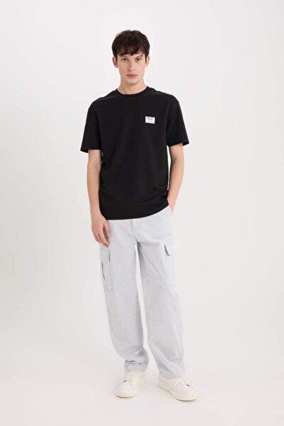 DeFacto Μαύρο ανδρικό T-Shirt D5516AX/BK81