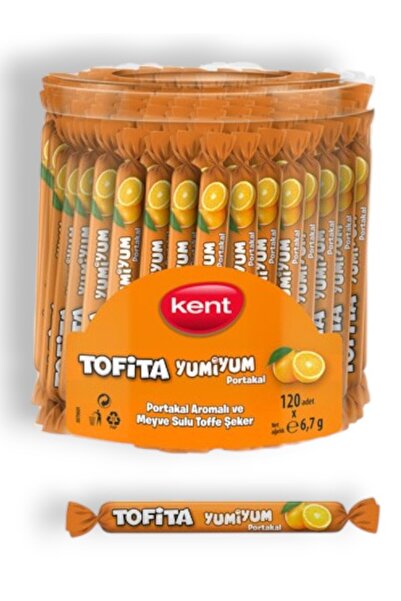 KENT Tofita Yumiyum Portakal Aromalı Yumuşak Şeker 804 Gr