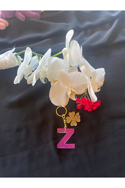 Bellinzona Breloc cu litera Z, mov, cu sclipici - Accesoriu pentru geantă [Cu...