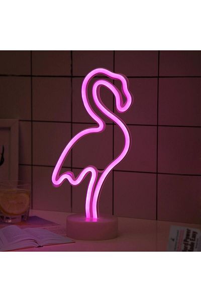 MALITAI Flamingo Battery/USB LED Neon Night Light Sign Flamingo Unicorn Coconut Tree Cactus Pineapple Table