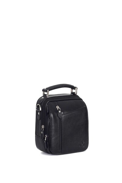 Aka Plain Black - Leather Portfolio Bag 348