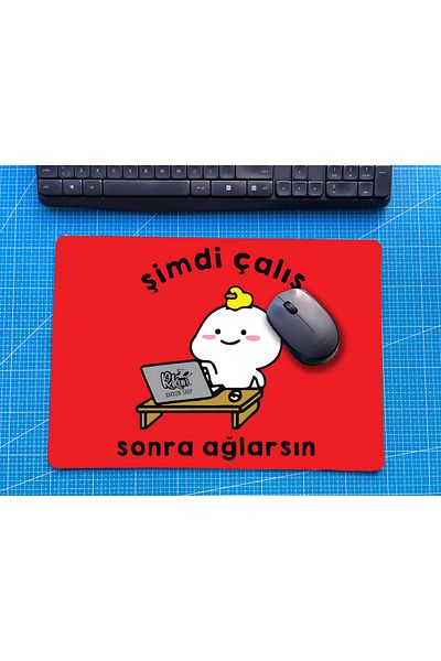 rakkun shop لوحة ماوس اعمل الآن ويبكي لاحقًا (28 × 40 سم)