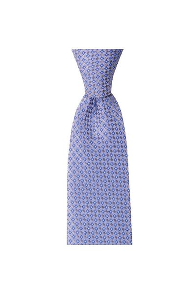 1001 Kravat Light Gray Patterned 8 cm Wide Tie