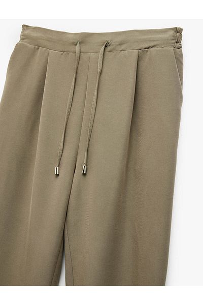 Koton Modal Fabric Blended High Waist Pocket Carrot Cut Jogger Pants