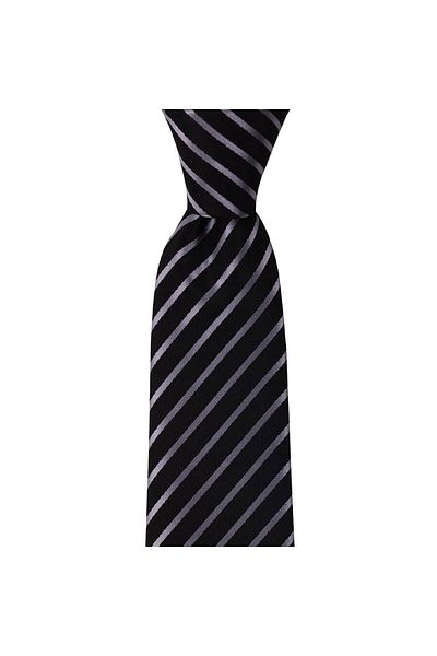 1001 Kravat Gray Striped 8 cm Wide Tie