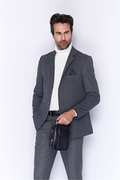 Aka Plain Black - Leather Portfolio Bag 342