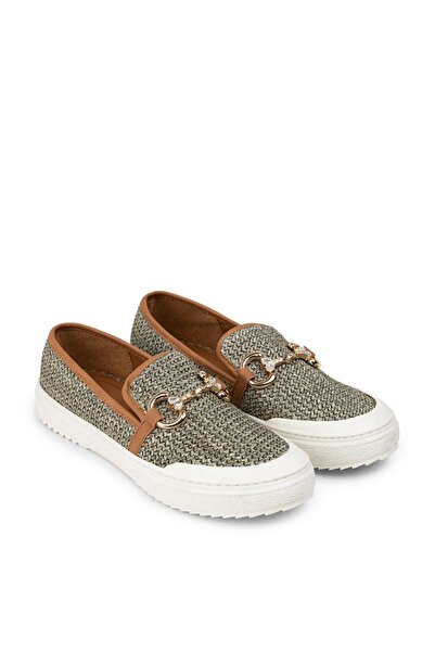 Deery Green Buckle Detailed Women's Sneaker Shoes