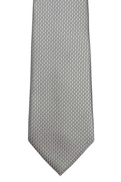 1001 Kravat 7 cm Wide Gray Patterned Thin Tie