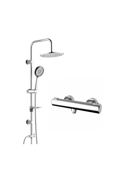 NSK Termostatik Bataryalı Duş Sistemi Seti, Krom - ARKHEV0007