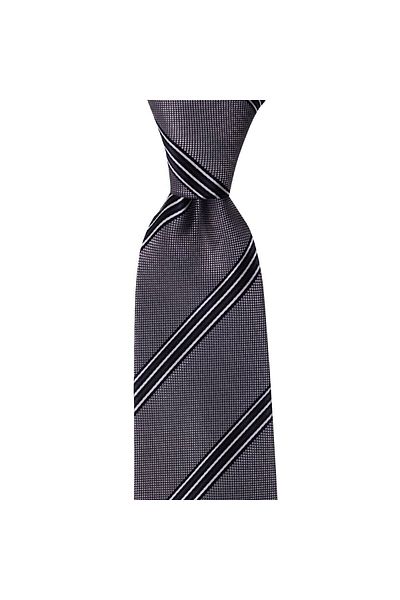 1001 Kravat Dark Gray Striped 8 cm Wide Tie