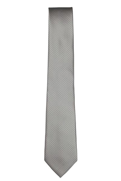 1001 Kravat 7 cm Wide Gray Patterned Thin Tie