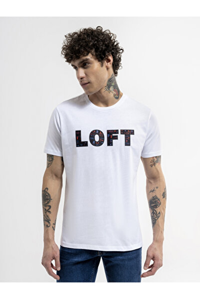 Loft Λευκό ανδρικό μπλουζάκι LF2035793