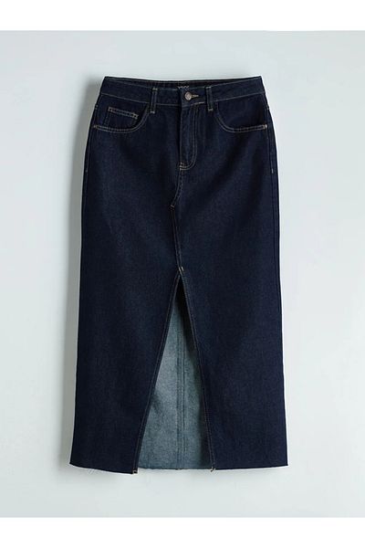 LC Waikiki Xside Blue Standard Fit Jean Skirt