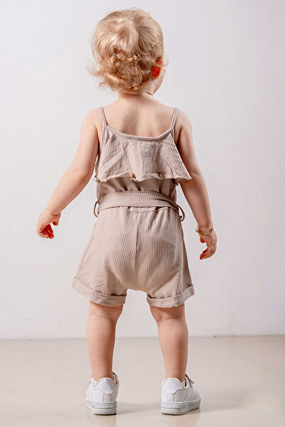 bombe Baby Kids Coffee Cotton Rope Strap Comfortable Jumpsuit Salopet Trend Fashion Bottom Top Suit Jumpsuit