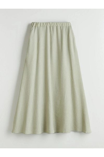 LC Waikiki Lcw Vision Green Elastic Waist A-Line Skirt