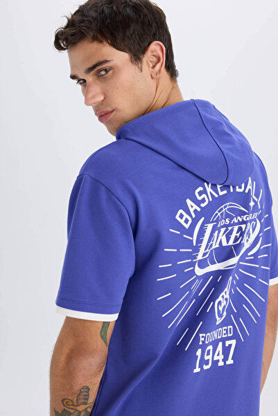 DeFacto Μωβ ανδρικό μπλουζάκι B3895AX/PR488