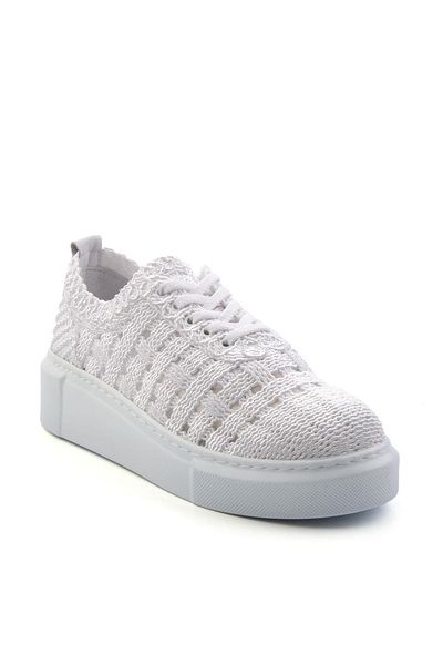 Bambi White Leather Women's Sneaker K 01303018616