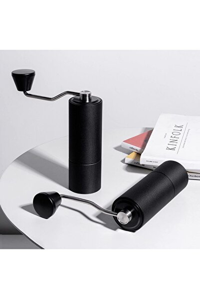 VESTRON Pro Manuel Kahve Öğütücü Çelik Dişli El Değirmeni Siyah