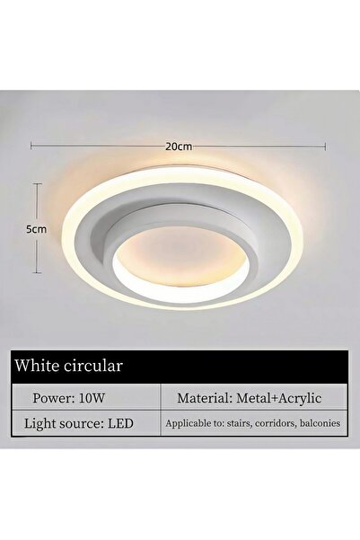 Choice1 مصباح ممر LED معدني دائري حديث أبيض دافئ 220 فولت مصباح سقف إبداعي فاخر من كوريدو