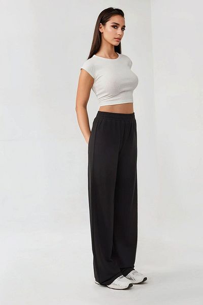 Hiccup Pantaloni tricotați cu picioare largi cu talie elastică